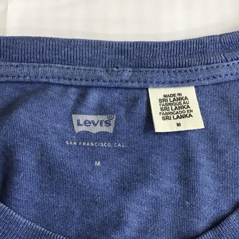 リーバイス Levi s Tシャツ 半袖 半袖カットソー プリントTシャツ クルーネックカットソー M ロゴ、文字 青 / ブルー / メンズ USED 古着 中古 10107135
