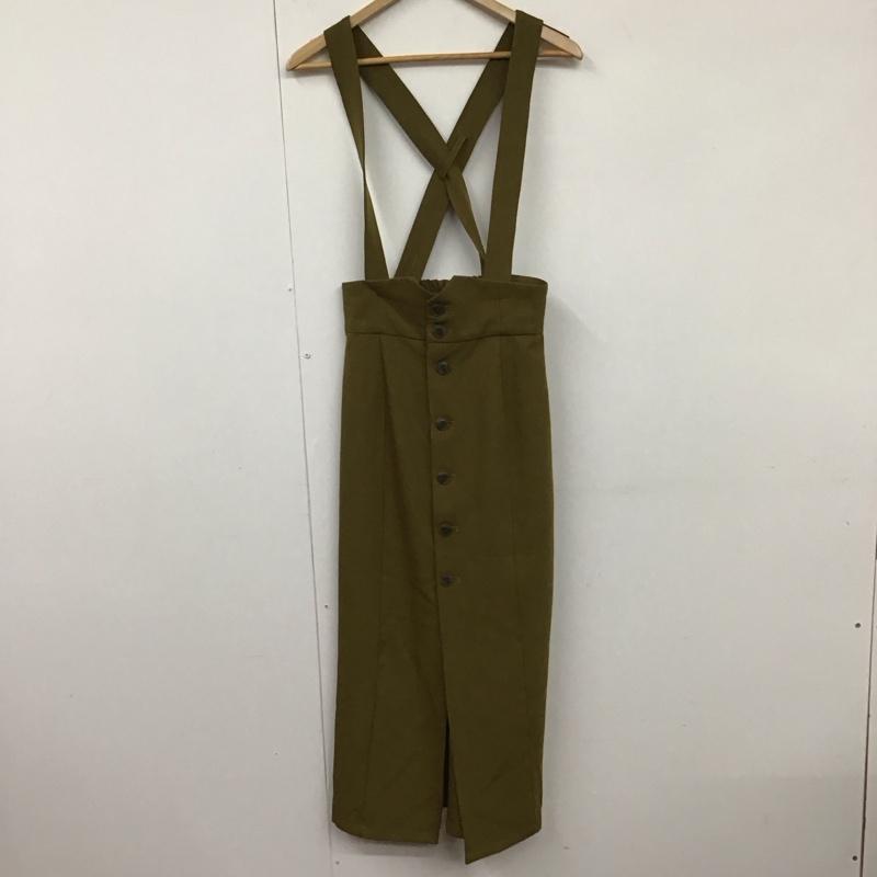 ムルーア MURUA ジャンパースカート ジャンパースカート S 無地 カーキ / カーキ / レディース USED 古着 中古 10130546