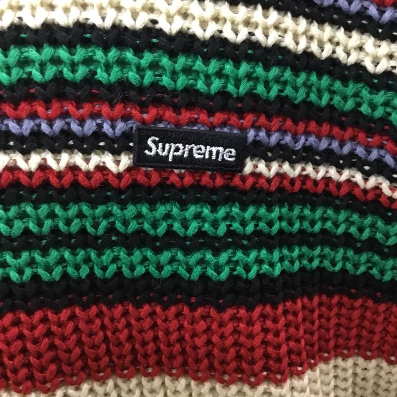 シュプリーム Supreme ニット、セーター 長袖 20aw StaticSweater ニット セーター ボーダー 長袖ニットカットソー L ボーダー柄 マルチカラー / マルチカラー / メンズ USED 古着 中古 10114800