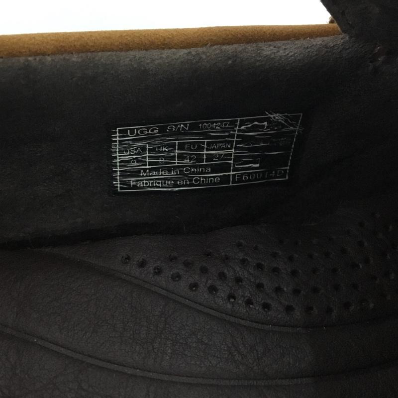 アグ UGG カジュアルシューズ カジュアルシューズ 1004247 CHESTER レザー 27cm インソール付き 27.0cm ロゴ、文字 茶 / ブラウン / メンズ USED 古着 中古 10138335