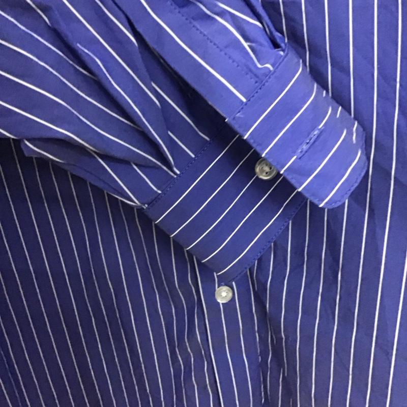 アイテムズ アーバンリサーチ ITEMS URBAN RESEARCH シャツ、ブラウス 長袖 長袖シャツ ストライプシャツ カラーシャツ L ストライプ 青 / ブルー / メンズ USED 古着 中古 10139007