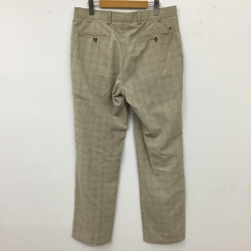 トミーヒルフィガー TOMMY HILFIGER パンツ スラックス スラックスパンツ ワイドパンツ カジュアルパンツ チェックパンツ 34 チェック 茶 / ブラウン /  メンズ USED 古着 中古 10122319