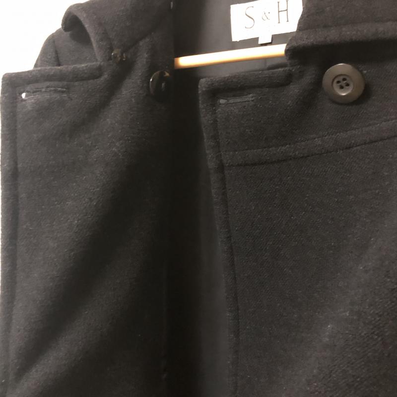 エスアンドエイチ コレクション S&H COLLECTION コート コート一般 40 無地 黒 / ブラック / レディース USED 古着 中古 10011088