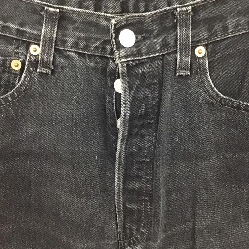 リーバイストラウスアンドコー Levi Strauss & co. パンツ デニム、ジーンズ デニムパンツ ストレートパンツ ワイドパンツ カジュアルパンツ 切りっぱなし 32インチ 無地 黒 / ブラック /  メンズ USED 古着 中古 10122769