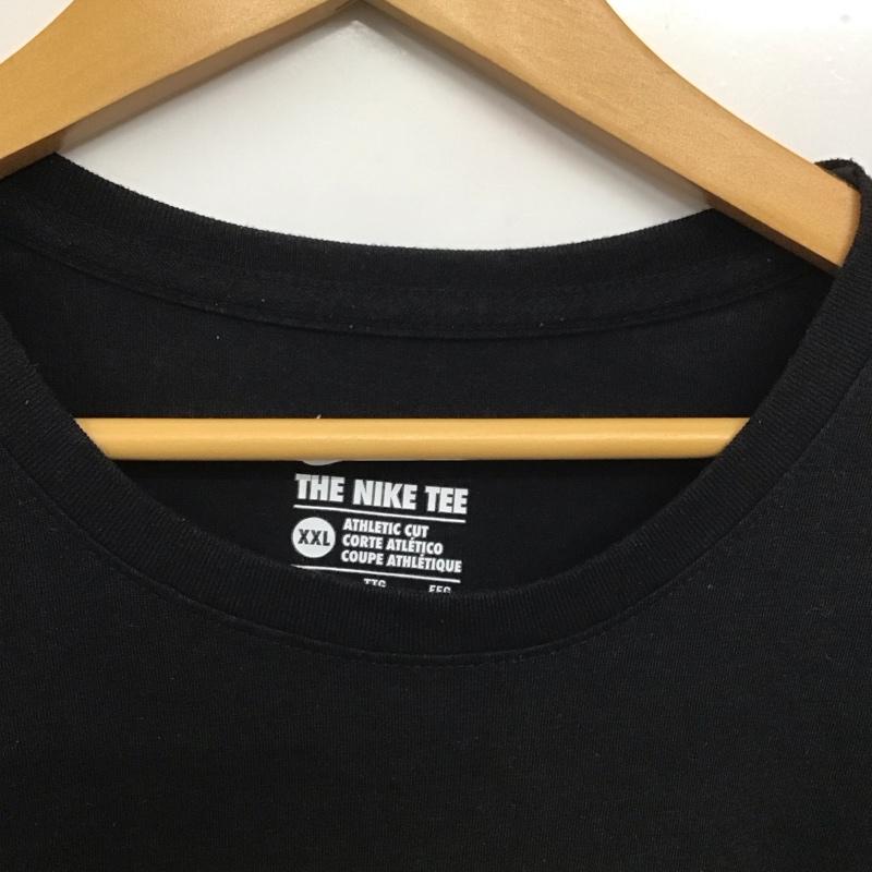 ナイキ NIKE Tシャツ 半袖 半袖カットソー プリントTシャツ クルーネックカットソー スポーツウェア XXL プリント 黒 / ブラック / メンズ USED 古着 中古 10138570