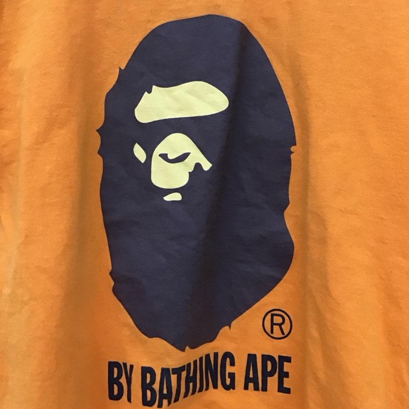 アベイシングエイプ A BATHING APE Tシャツ 半袖 プリント 橙 / オレンジ / レディース USED 古着 中古 10130306
