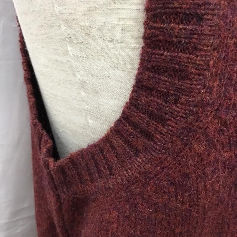 エルエルビーン L.L.Bean ベスト ベスト 0 FGQ6 Vネック ウール S 無地 えんじ / ワインレッド / メンズ USED 古着 中古 10112877