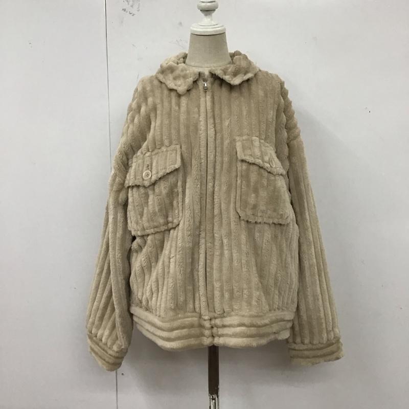アズールバイマウジー AZUL BY MOUSSY ジャケット、上着 ジャケット、ブレザー 250eac30-037h ECOFURCPOBLOUSON ジップアップジャケット M 無地 ベージュ / ベージュ / レディース USED 古着 中古 10123742