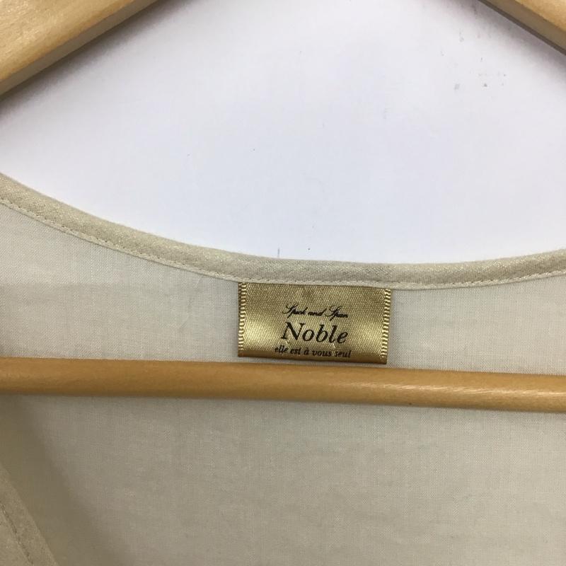 スピックアンドスパンノーブル Spick and Span Noble カットソー 半袖 ノースリーブカットソー サイドジップ クルーネック 無地 ベージュ / ベージュ / レディース USED 古着 中古 10133028