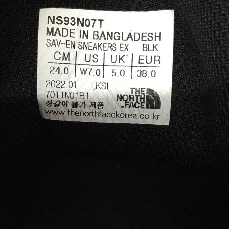 ザノースフェイス THE NORTH FACE スニーカー スニーカー NS93N07T SAV-EN SNEAKERS EX 24cm 24.0cm ロゴ、文字 黒 / ブラック / X 白 / ホワイト / レディース USED 古着 中古 10113960