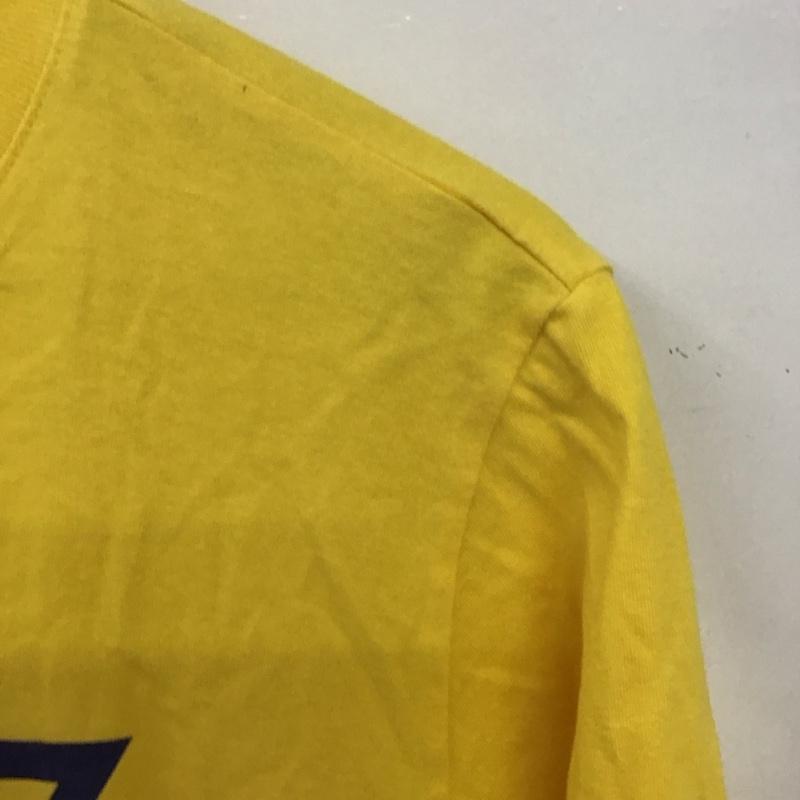 ゲス Guess Tシャツ 半袖 半袖カットソー プリントTシャツ クルーネックカットソー M ロゴ、文字 黄 / イエロー / メンズ USED 古着 中古 10136671