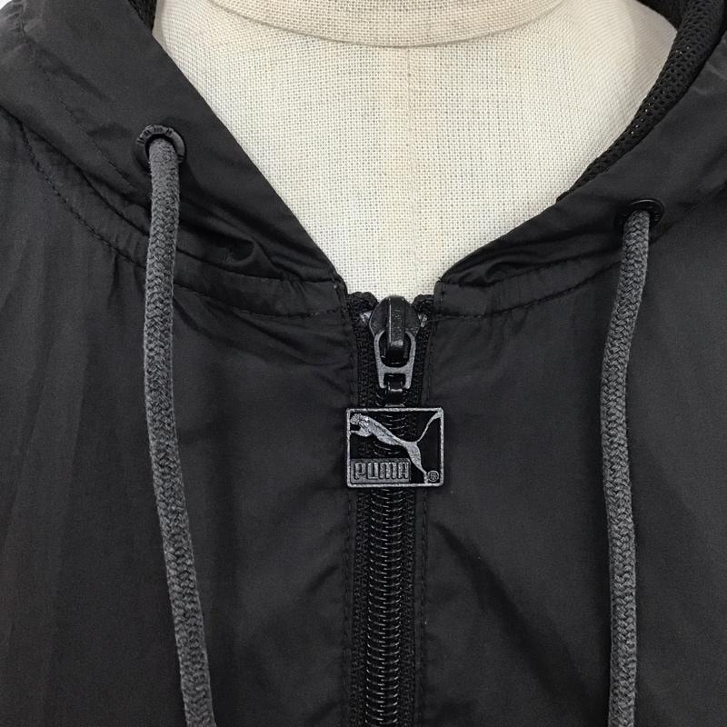 プーマ PUMA ジャケット、上着 ジャンパー、ブルゾン L プリント X ロゴ、文字 黒 / ブラック / レディース USED 古着 中古 10123868