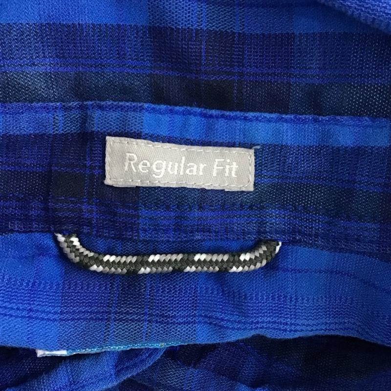 コロンビア Columbia シャツ、ブラウス 長袖 長袖シャツ カラーシャツ ポケットシャツ 長袖カットソー チェックシャツ XXL チェック 青 / ブルー /  メンズ USED 古着 中古 10110942