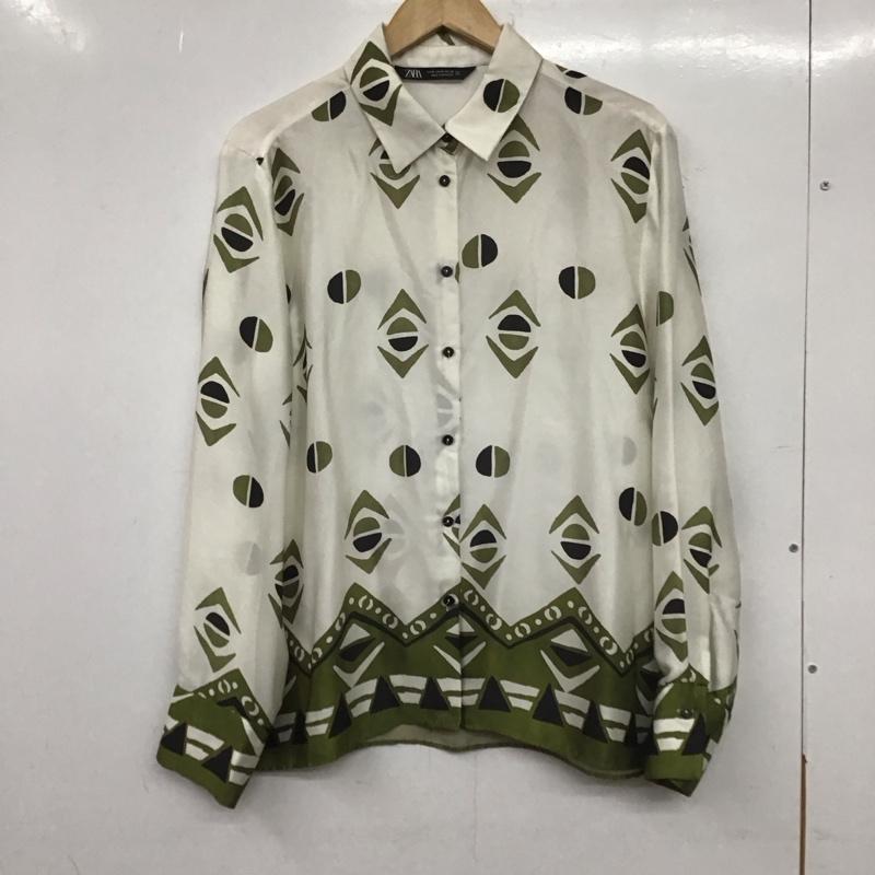 ザラ ZARA シャツ、ブラウス 長袖 3354 253 098 M 総柄 マルチカラー / マルチカラー / レディース USED 古着 中古 10139260