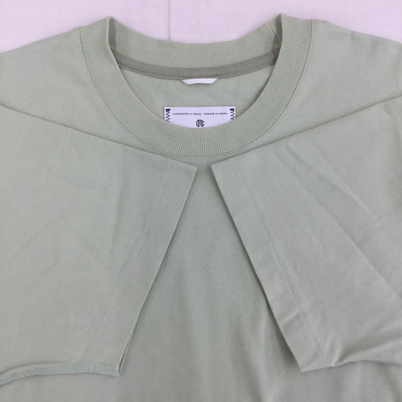レイニングチャンプ REIGNING CHAMP Tシャツ 半袖 L ロゴ、文字 薄緑 / ライトグリーン / メンズ USED 古着 中古 10139089
