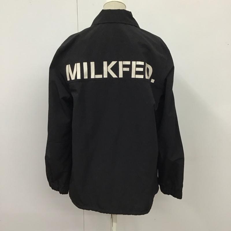 ミルクフェド MILKFED. ジャケット、上着 ジャケット、ブレザー 03191514 コーチジャケット S ロゴ、文字 黒 / ブラック / レディース USED 古着 中古 10118837
