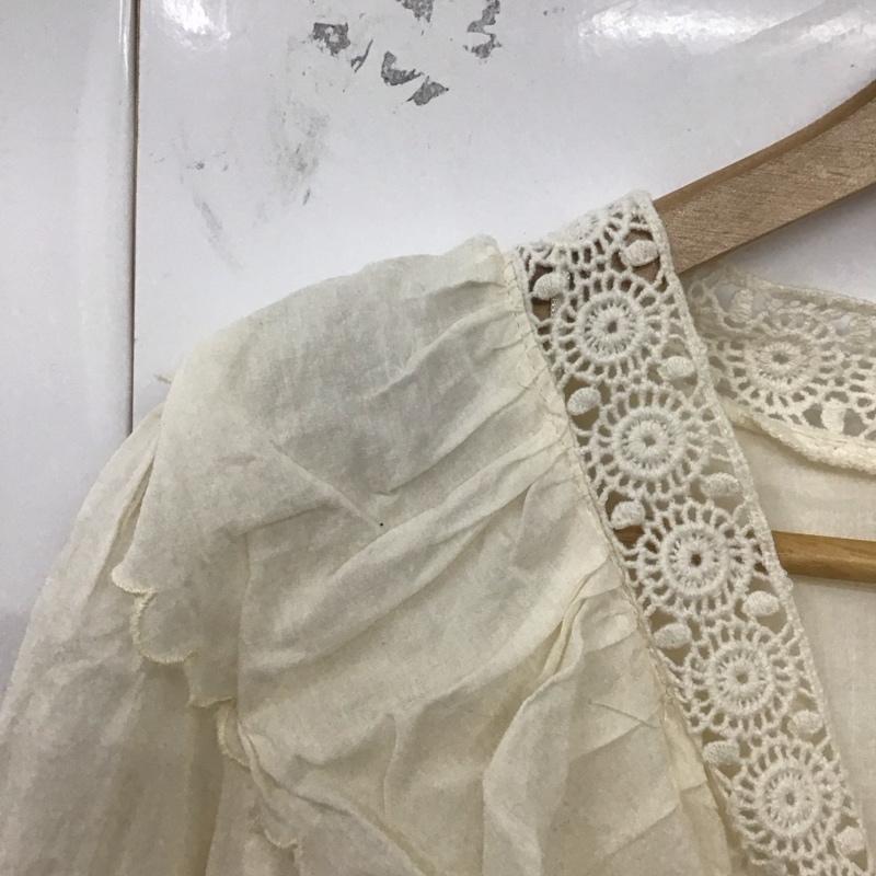 ザラ ZARA カットソー 長袖 S 無地 オフホワイト / オフホワイト / レディース USED 古着 中古 10129394