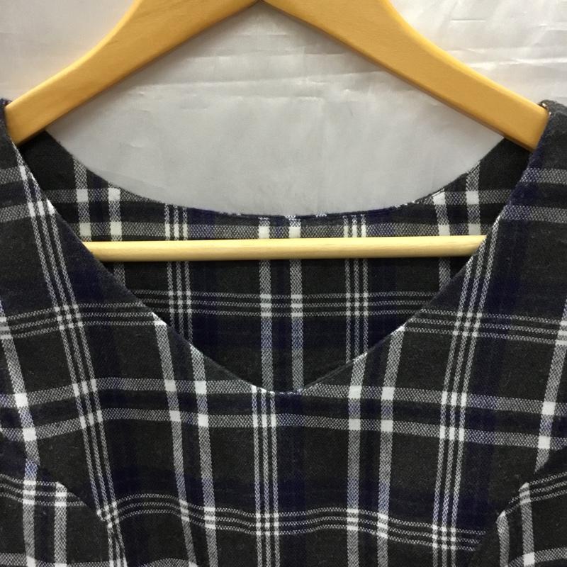 セシルマクビー CECIL McBEE トップス トップス ノースリーブ FST16144 M チェック ダークグレー / ダークグレー / X 白 / ホワイト / X 紺 / ネイビー / レディース USED 古着 中古 10118175