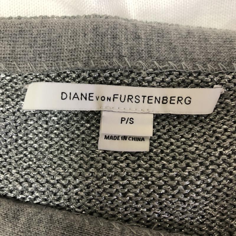 ダイアンフォンファステンバーグ DIANE von FURSTENBERG ニット、セーター 半袖 S 無地 灰 / グレー / X 銀 / シルバー / レディース USED 古着 中古 10003437