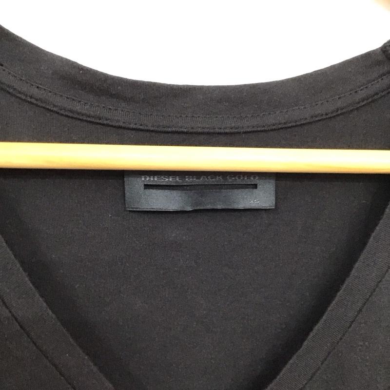 ディーゼル DIESEL Tシャツ 半袖 Vネック XS プリント 黒 / ブラック / レディース USED 古着 中古 10130597