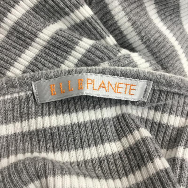 エル ELLE カットソー 長袖 ボーダー 40 ボーダー柄 灰 / グレー /  レディース USED 古着 中古 10044125