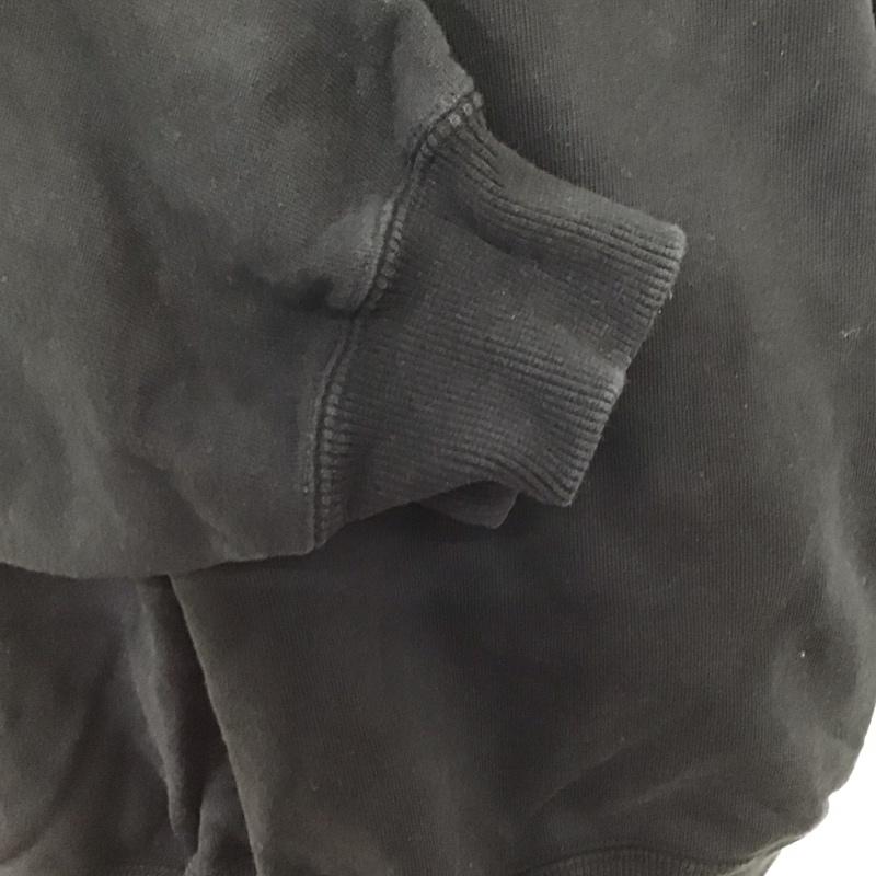 エクストララージ XLARGE トレーナー 長袖 長袖トレーナー スウェット ジップアップネック リブスウェットカットソー XL ロゴ、文字 黒 / ブラック /  メンズ USED 古着 中古 10120613