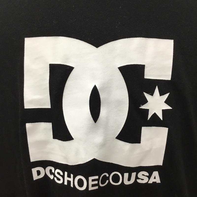 ディーシーシューズ DC SHOES Tシャツ 半袖 半袖カットソー プリントTシャツ クルーネックカットソー L ロゴ、文字 黒 / ブラック / メンズ USED 古着 中古 10111284