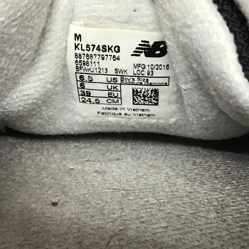 ニューバランス New Balance スニーカー スニーカー KL574SKG 24.5cm 24.5cm ロゴ、文字 黒 / ブラック / レディース USED 古着 中古 10115830