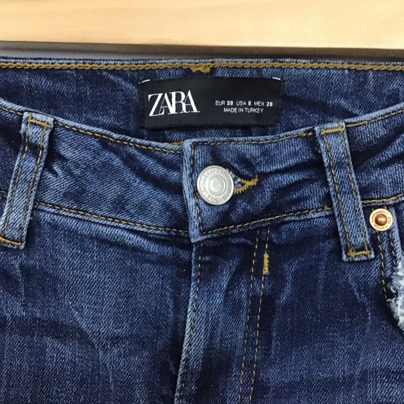 ザラ ZARA パンツ デニム、ジーンズ 38 無地 インディゴ / インディゴ / レディース USED 古着 中古 10137886