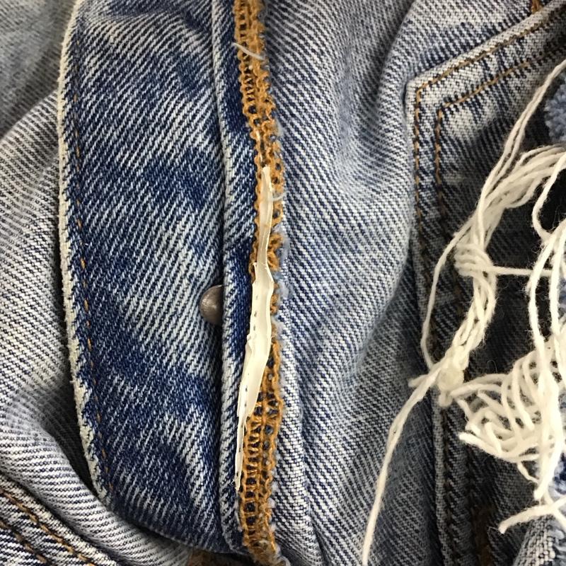 ザラ ZARA ジャケット、上着 ジャケット、ブレザー デニムジャケット Gジャン アウター カジュアルジャケット S ダメージ加工 インディゴ / インディゴ / レディース USED 古着 中古 10136055