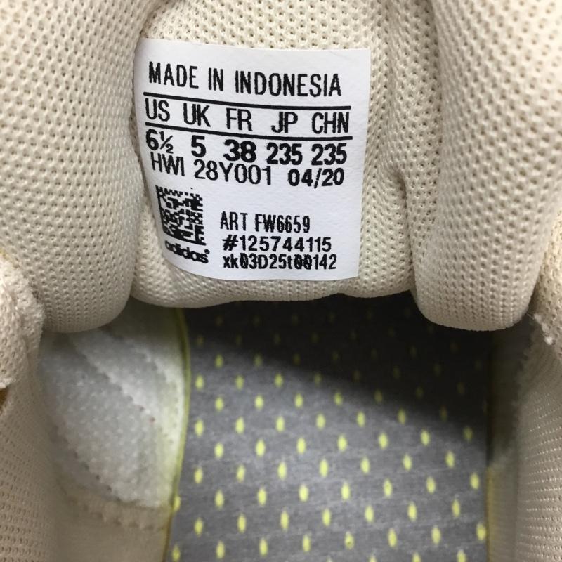 アディダス adidas スニーカー スニーカー FW6659 グランドコート LEA W 23.5cm 23.5cm ロゴ、文字 ベージュ / ベージュ / X 白 / ホワイト / レディース USED 古着 中古 10110608