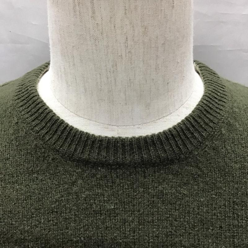 アルマーニエクスチェンジ ARMANI EXCHANGE ニット、セーター 長袖 長袖ニットカットソー ニット セーター クルーネックニット S ロゴ、文字 緑 / グリーン / メンズ USED 古着 中古 10116287