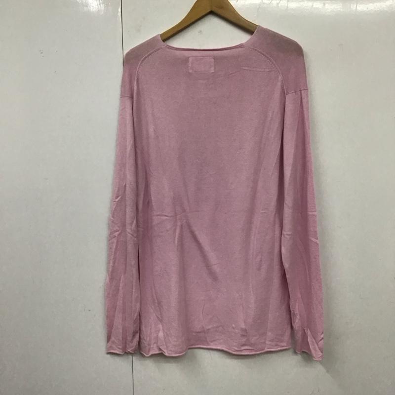 アズールバイマウジー AZUL BY MOUSSY ニット、セーター 長袖 長袖ニットカットソー ニット セーター Vネックニット L 無地 桃 / ピンク / レディース USED 古着 中古 10117903