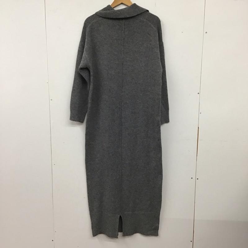セレクトモカ select MOCA ワンピース ロングスカート 30001659 ポロニットロングワンピース L 無地 灰 / グレー / レディース USED 古着 中古 10137457