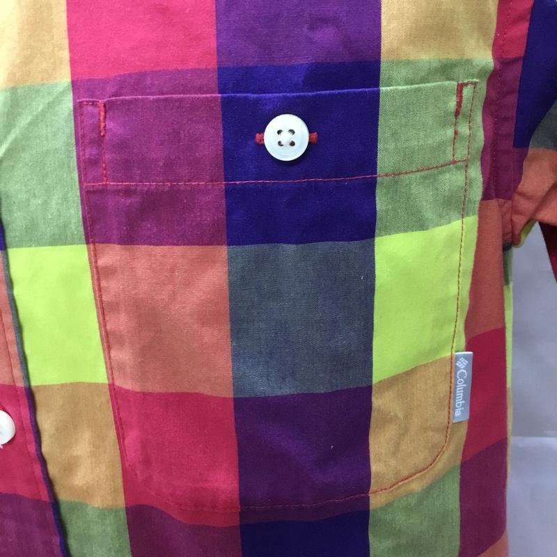 コロンビア Columbia シャツ、ブラウス 半袖 半袖シャツ カラーシャツ 半袖カットソー チェックシャツ M チェック マルチカラー / マルチカラー /  メンズ USED 古着 中古 10109002