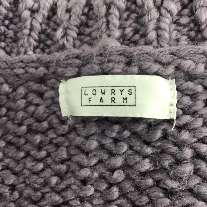 ローリーズファーム LOWRYS FARM ニット、セーター 長袖 長袖ニットカットソー ニット セーター クルーネックニット FREE 無地 紫 / パープル /  レディース USED 古着 中古 10111513