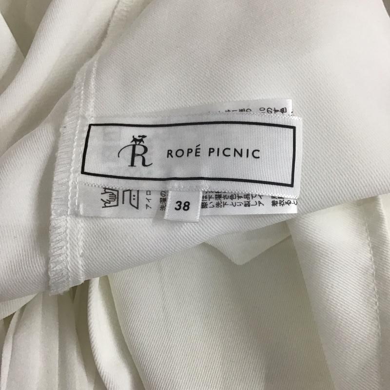 ロペピクニック ROPE  PICNIC カットソー 長袖 GDH-12120-A プリーツスリーブブラウス 38 無地 白 / ホワイト /  レディース USED 古着 中古 10108922