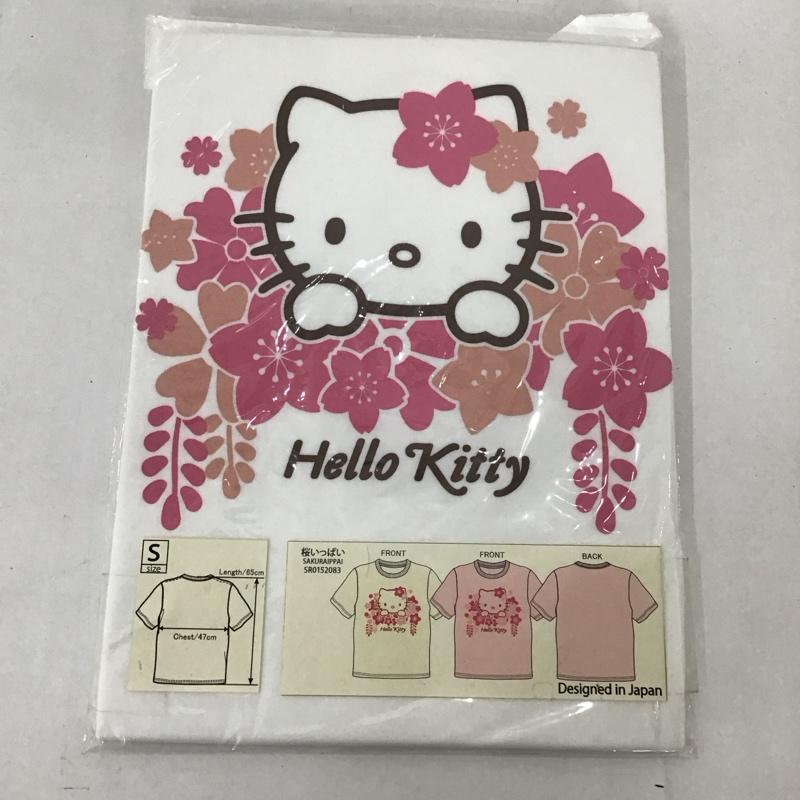 豊天商店 ぶーでんしょうてん Tシャツ 半袖 桜いっぱい キャラT サンリオ キティちゃん S プリント X キャラクター 白 / ホワイト / レディース USED 古着 中古 10127500