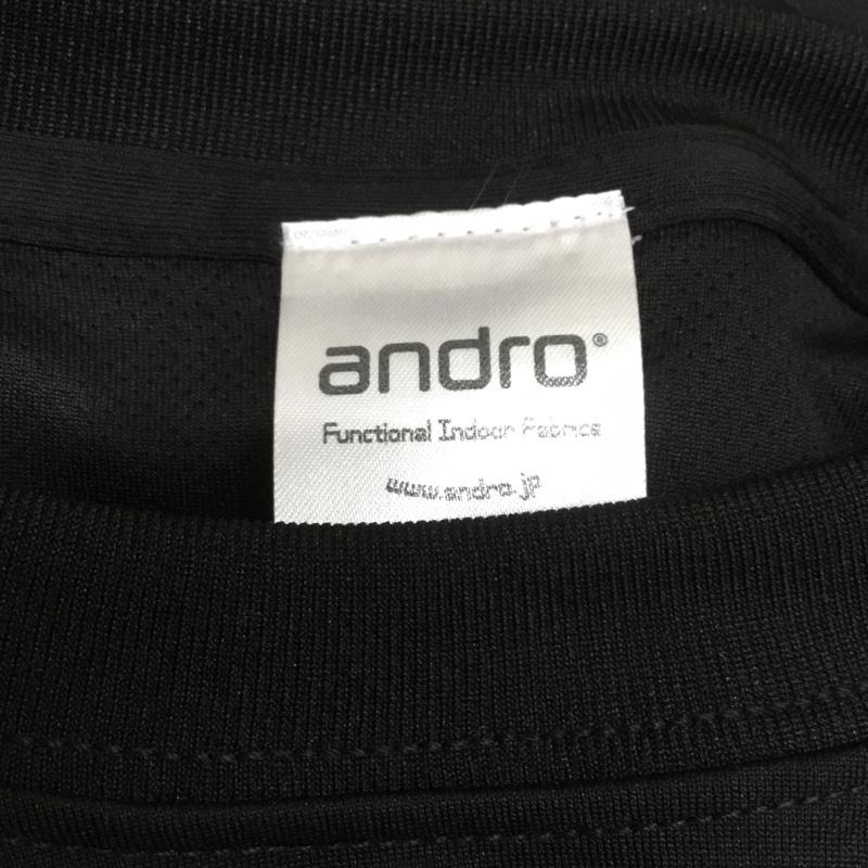アンドロ andro Tシャツ 半袖 卓球ウェア スポーツウェア タグ付き M ロゴ、文字 黒 / ブラック / メンズ USED 古着 中古 10135678