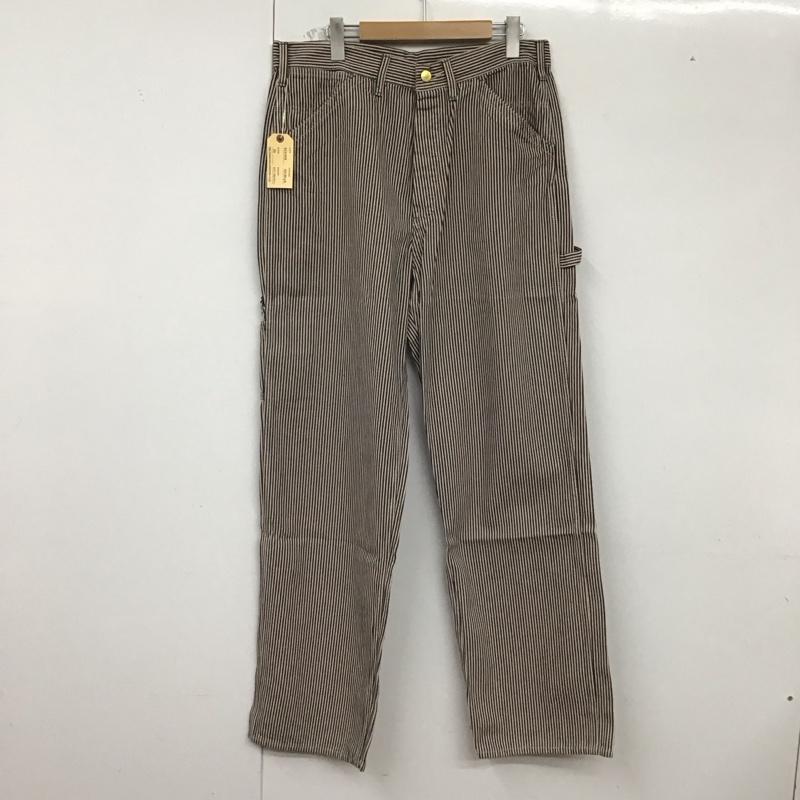 シュガーケーン SUGAR CANE パンツ デニム、ジーンズ ワイドパンツ カジュアルパンツ ワークパンツ ヒッコリーパンツ 33インチ ストライプ 白 / ホワイト / X 紺 / ネイビー /  メンズ USED 古着 中古 10128629