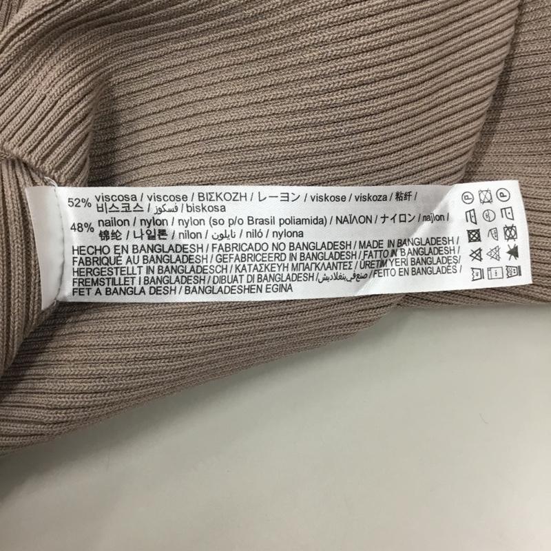 ザラ ZARA カットソー 長袖 M 無地 ベージュ / ベージュ / レディース USED 古着 中古 10121969