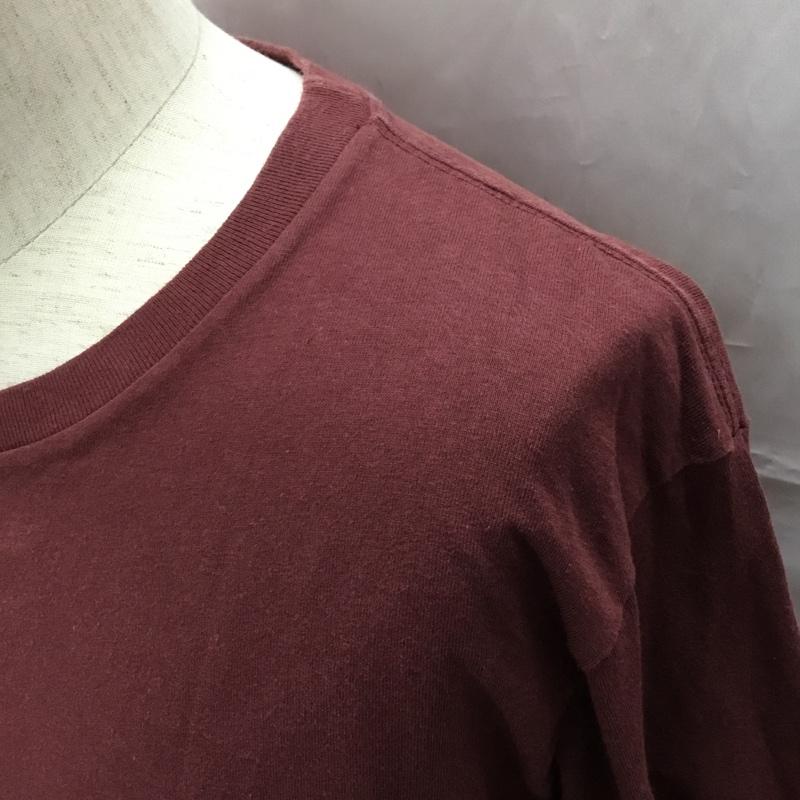 アヴィレックス AVIREX カットソー 長袖 長袖カットソー クルーネックカットソー ロングスリーブカットソー プリントTシャツ XL プリント えんじ / ワインレッド /  メンズ USED 古着 中古 10108787