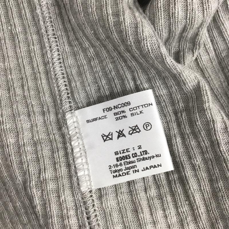 ナンバーナイン NUMBER (N)INE カットソー 半袖 半袖カットソー ヘンリーネックカットソー リブカットソー 2 無地 灰 / グレー / メンズ USED 古着 中古 10137021