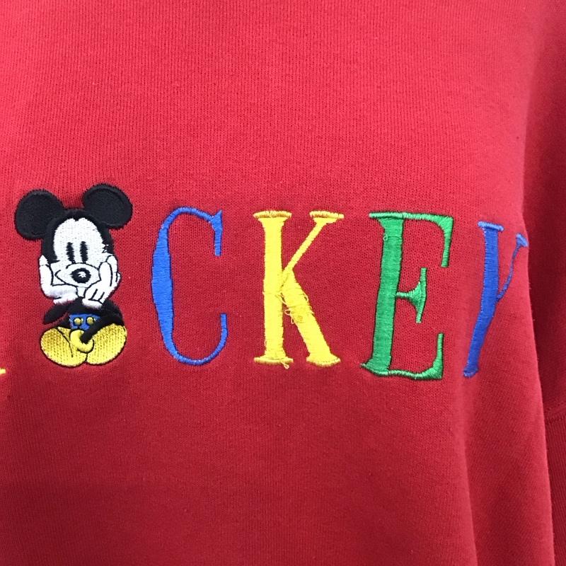 古着 USED トレーナー 長袖 長袖トレーナー スウェット クルーネック リブスウェットカットソー 古着 XL ロゴ、文字 赤 / レッド / レディース USED 古着 中古 10124230