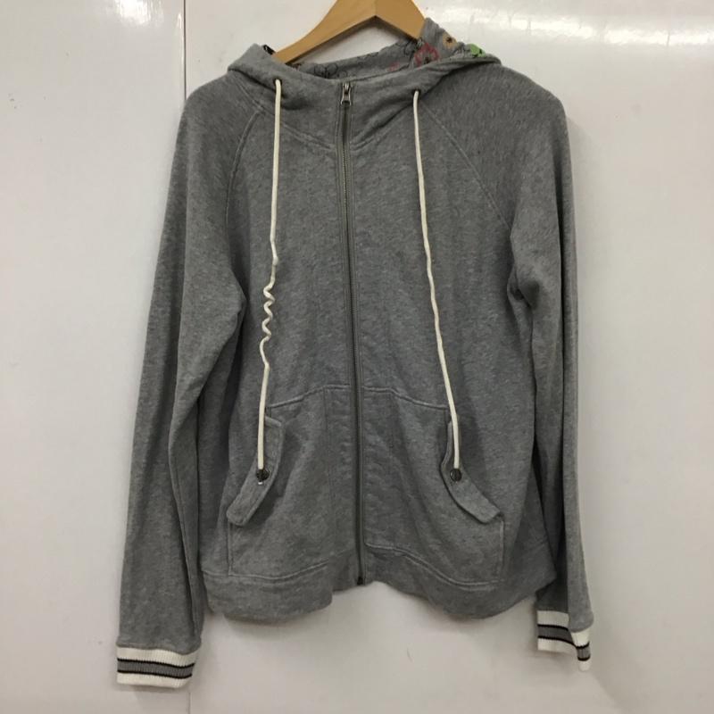 チチカカ TITICACA パーカー 長袖 ジップパーカー M 無地 灰 / グレー / レディース USED 古着 中古 10120192