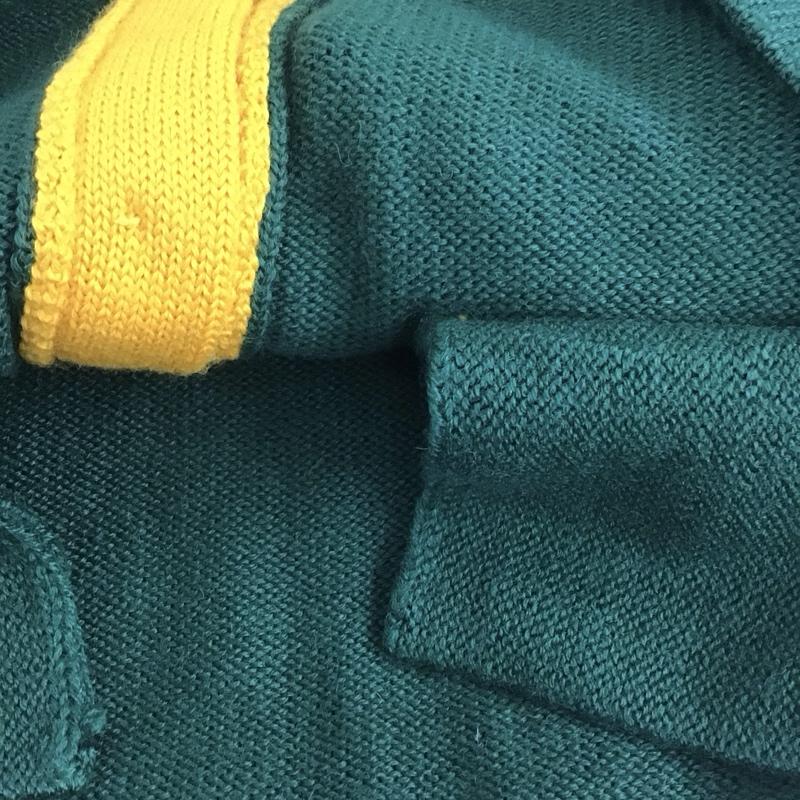 エクストララージ XLARGE カーディガン 長袖 長袖カーディガン 長袖カットソー ノーカラージャケット 前開カーディガン L ロゴ、文字 黄 / イエロー / X 緑 / グリーン / メンズ USED 古着 中古 10110958