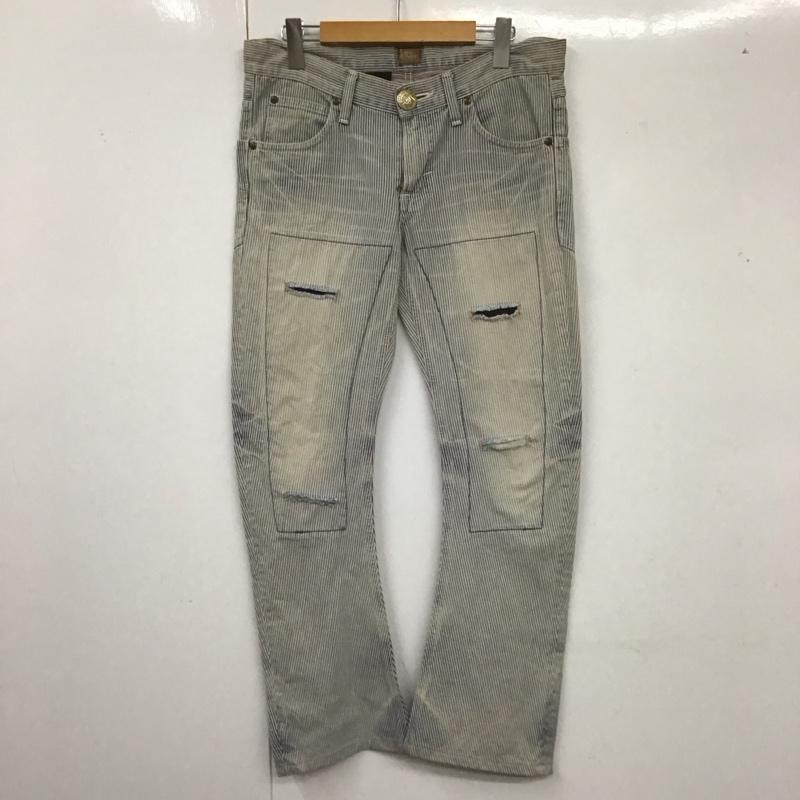 リー Lee パンツ デニム、ジーンズ スリムパンツ コーデュロイパンツ S ストライプ マルチカラー / マルチカラー /  メンズ USED 古着 中古 10126219