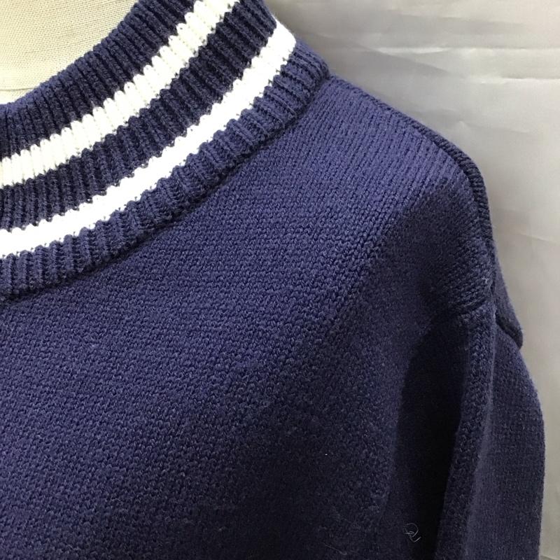アーノルドパーマー Arnold Palmer ワンピース ひざ丈スカート AP220412L02 ゴルフウェア ニットワンピース ハーフジップ L ワンポイント 紺 / ネイビー / レディース USED 古着 中古 10112442