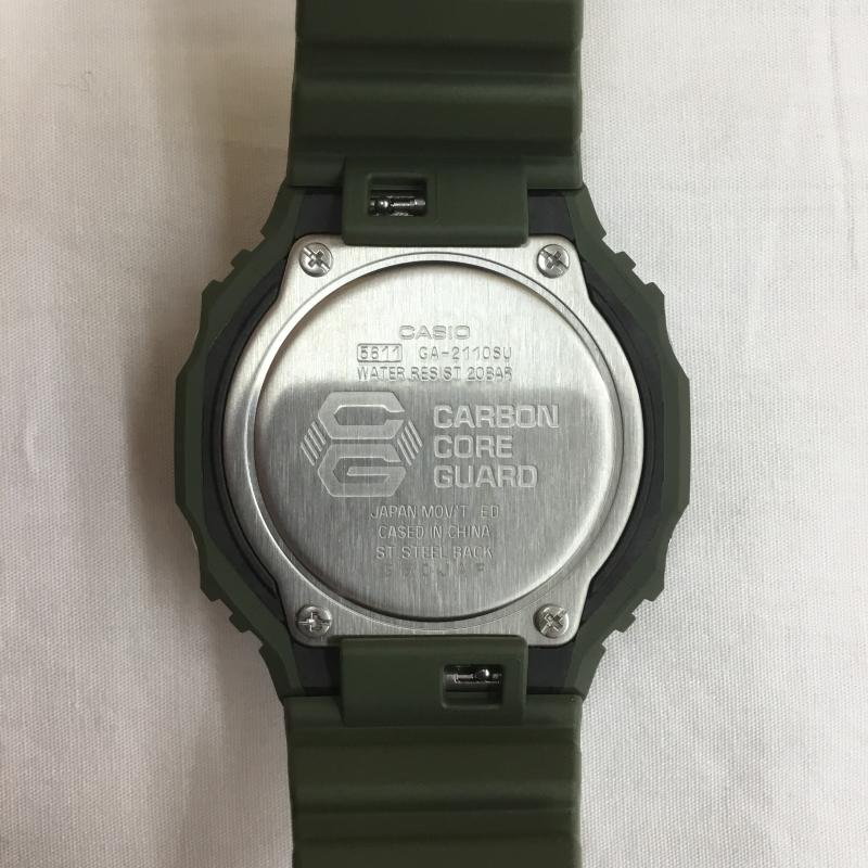 ジーショック G-SHOCK 腕時計 アナログ(クォーツ式) Utility Color GA-2110SU デジアナ ロゴ、文字 カーキ / カーキ / メンズ USED 古着 中古 10108209