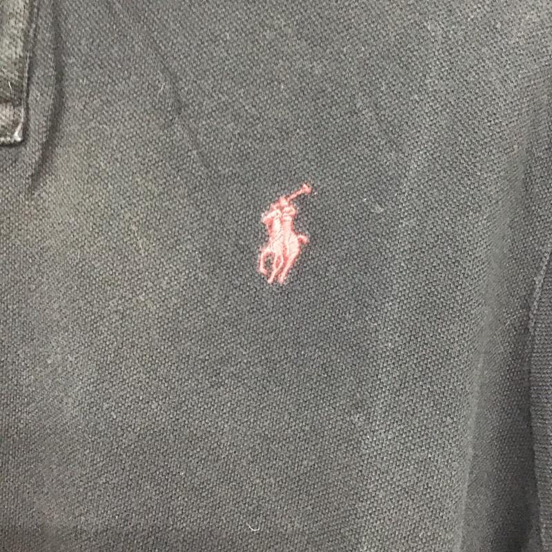 ポロラルフローレン POLO RALPH LAUREN ポロシャツ 半袖 半袖ポロシャツ 半袖カットソー カラーシャツ XL ロゴ、文字 黒 / ブラック / メンズ USED 古着 中古 10132575